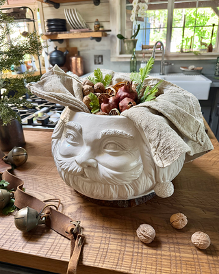 Oversized Santa Planter Waterproof 15 Inch Christmas Centerpiece