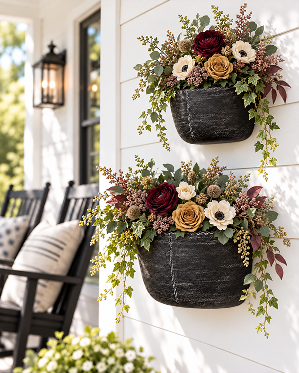 Tiered Living Wall Bucket Planters, Set of 2