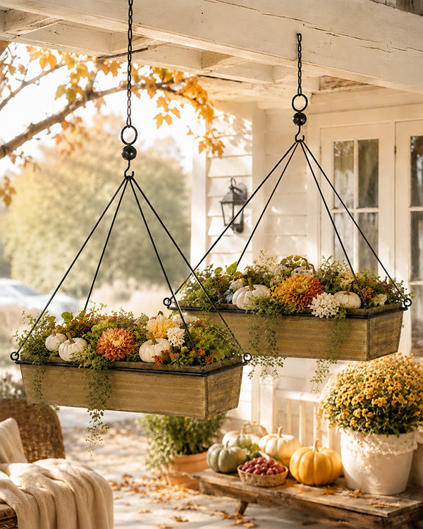 Farmhouse Hanging Troughs, Set of 2