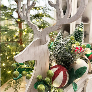 Vintage Reindeer Planter with LED Lighted Greenery | Decor Steals Exclusive