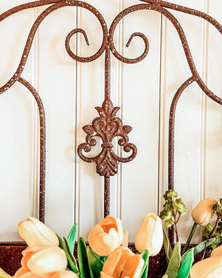 Scrollwork Trellis Distressed Copper Wall Planter, Set of 3