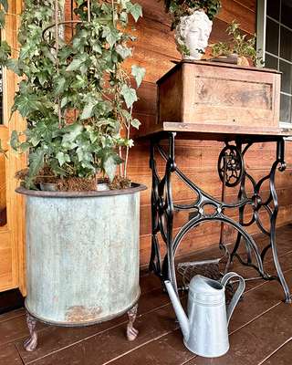 Footed Creamery Tank Planters, Set of 3
