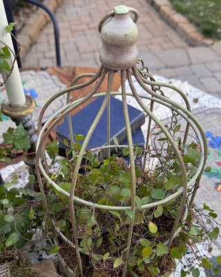 Hanging Metal Rustic Birdcage Planter, Set of Two