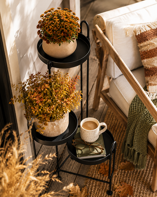 Cascading Three-Tier Metal Plant Stand