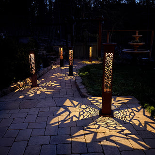 Interchange-a-glow Series: Star Cutout Light Pillars, Set of 2