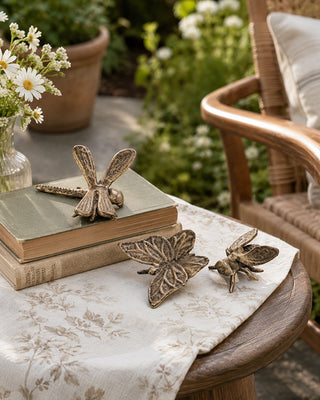 Iron Decorative Pollinator Garden Picks Set of 3 – Butterfly Dragonfly Bee