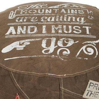 Rustic Styled Pouf Stool