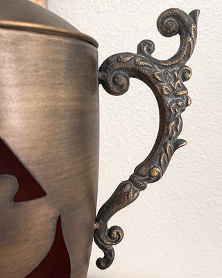 Distressed Metal Jack-O'-Lantern Trio Pots and Vases, Set of 3