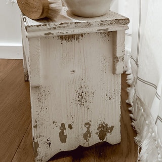 chippy wooden stool riser