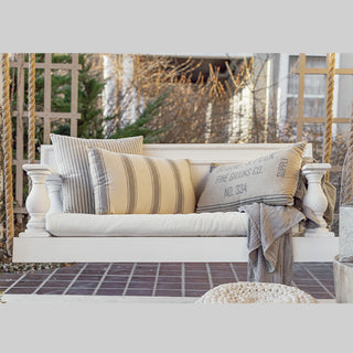 Wooden Porch Swing With Cushion