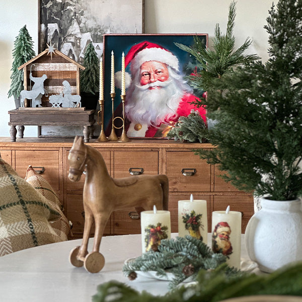 Vintage Inspired Santa Wall Art Decor Steals