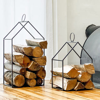 House Shaped Log Holder Set
