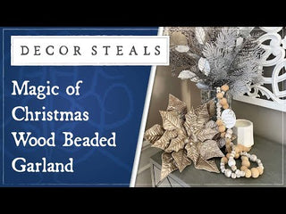 Magic of Christmas Wood Beaded Garland