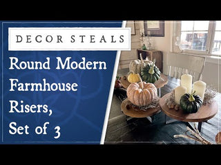 Round Modern Farmhouse Risers, Set of 3