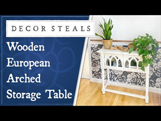Wooden European Arched Storage Table