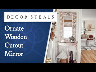 Ornate Wooden Cutout Mirror