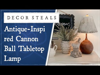Antique-Inspired Cannon Ball Tabletop Lamp