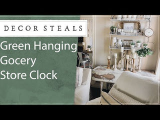 Green Hanging Grocery Scale Clock
