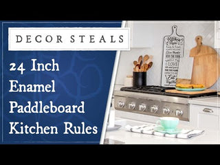 24 Inch Enamel Paddleboard Kitchen Rules Sign