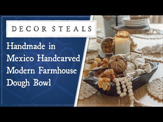 Handmade in Mexico Handcarved Modern Farmhouse Dough Bowl