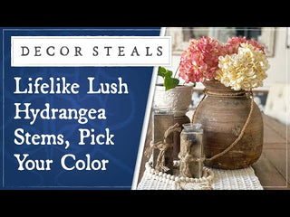 Lifelike Lush Hydrangea Stems, Pick Your Color