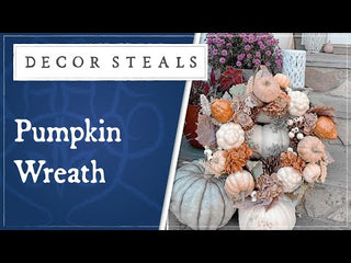 Fall Pumpkin and Pinecone Wreath