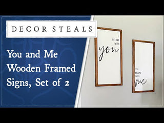 You and Me Wooden Framed Sign Set