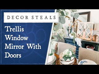 Trellis Window Mirror With Doors