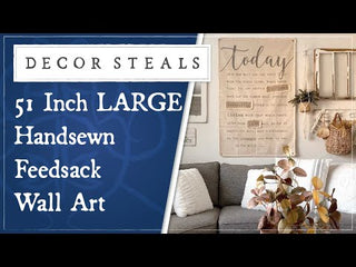 51 Inch LARGE Handsewn Feedsack Wall Art