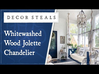 Whitewashed Wood Jolette Chandelier