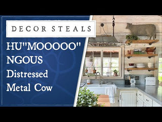 HU"MOOOOO"NGOUS Distressed Metal Cow