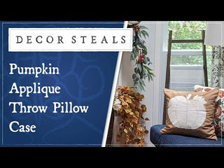Pumpkin Applique Throw Pillow Case, Set of 2