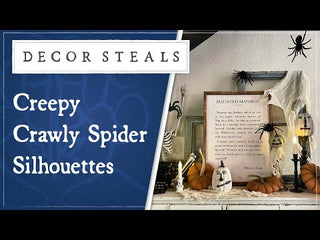 Creepy Crawly Metal Spider Silhouettes, Set of 4