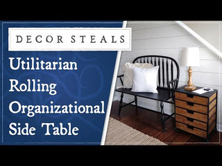 Utilitarian Rolling Organizational Side Table
