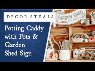 Vintage-Inspired Potting Caddy with Pots