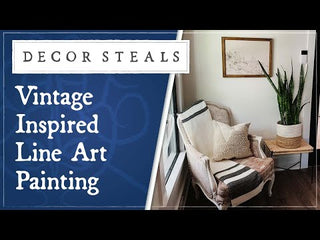 Vintage-Inspired Line Art Painting