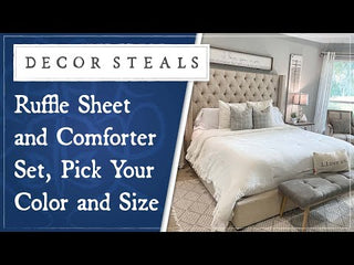 Ruffle Sheet or Comforter Set, Pick Your Color and Size