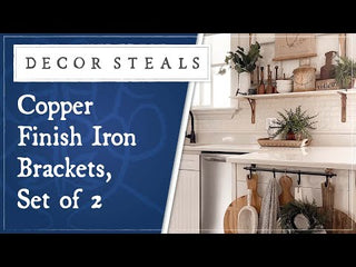 Copper Finish Iron Brackets, Set of 2