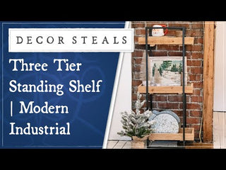 Three Tier Standing Shelf | Modern Industrial