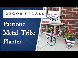 Patriotic Metal Trike Planter