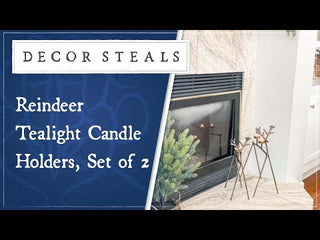 Reindeer Tealight Candle Holders, Set of 2