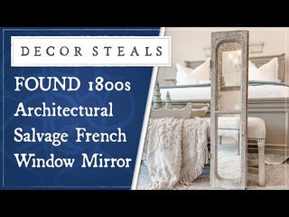 FOUND 1800s Architectural Salvage French Window Mirror