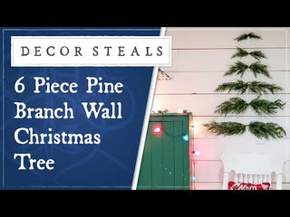 6 Piece Pine Branch Wall Christmas Tree