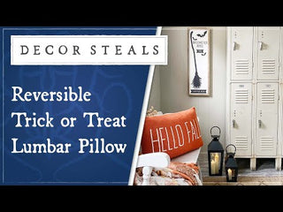 Reversible Trick or Treat Lumbar Pillow
