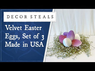 LARGE Velvet Easter Eggs, Set of 3 | Made in USA
