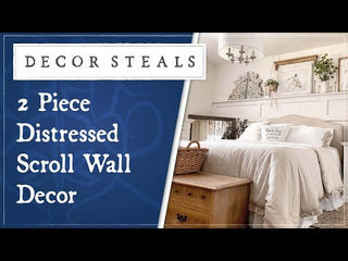 2 Piece Distressed Scroll Wall Decor