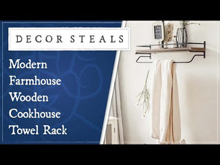 Modern Farmhouse Wooden Cookhouse Towel Rack