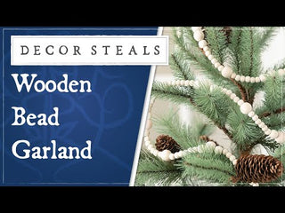 46 Inch Long Wood Bead Garland