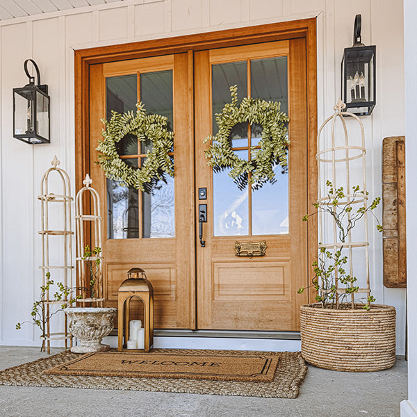 Fleur de Lis Metal Garden Trellis, Set of Three | Outdoor Proof