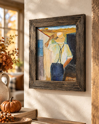 The Farmer Textured Framed Print Farmhouse Wall Art